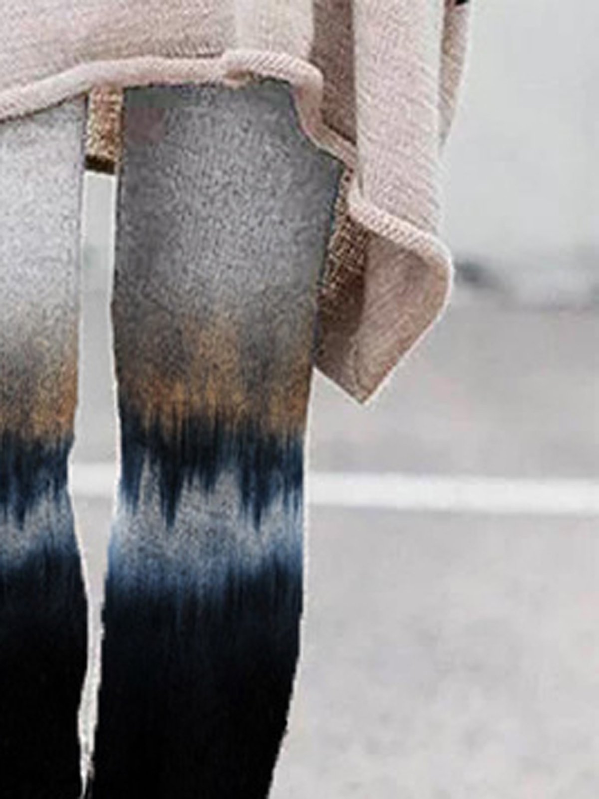 Casuale Paesaggio Stampare Magro Pantaloni