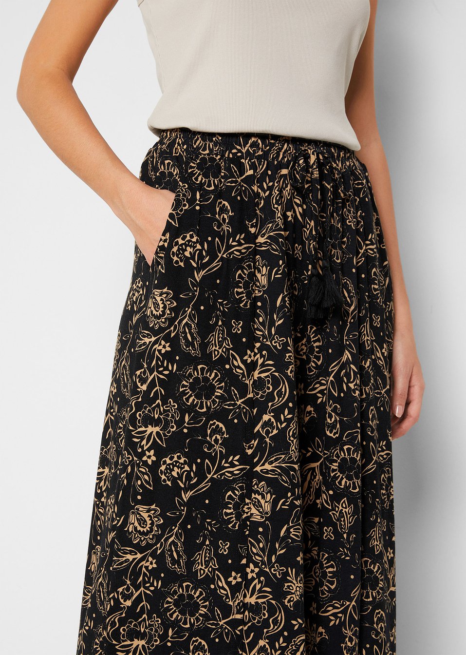 etnico Floreale Disegno Sciolto Casuale Lungo Pantaloni