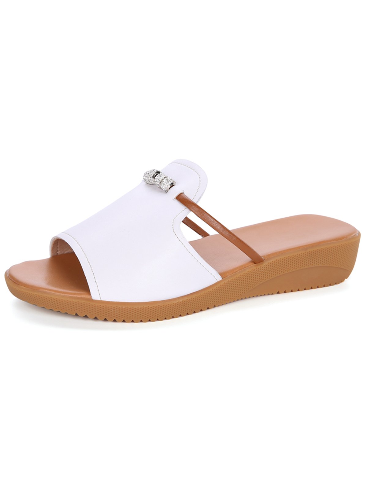 Strass Casuale Sandali col Tacco Zeppa