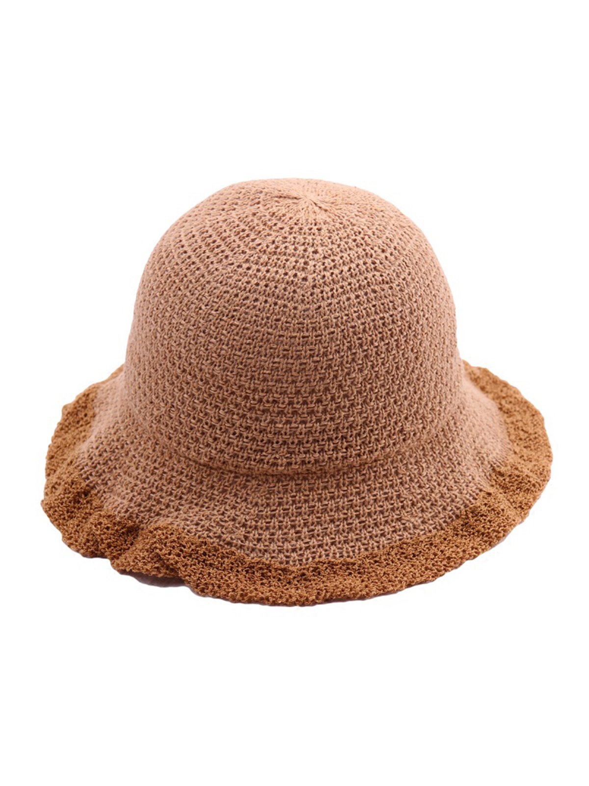 Bohemian Ricorrere Stile Spiaggia pieghevole Cannuccia Cappello