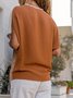 Geometrico Dritto Casuale Misto Cotone Top