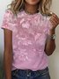 Stampa - floreale Vacanza camicetta T-shirt taglia grande
