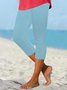 Spiaggia Quotidiano Di base Tinta unita Colore modellato Vita elastica Altamente Elastico bruciato fiore Pantaloni taglia grande