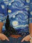 Astratto Maniche Lunghe Dritto T-shirt