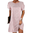 Cotone Scollo a V Regolare In forma Maniche Corte knit Abito