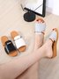 Strass Casuale Sandali col Tacco Zeppa