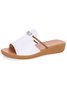 Strass Casuale Sandali col Tacco Zeppa