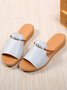 Strass Casuale Sandali col Tacco Zeppa