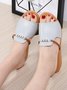 Strass Casuale Sandali col Tacco Zeppa