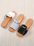 Strass Casuale Sandali col Tacco Zeppa