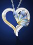 Blu rosso Cuore Farfalla Collana Abito Pendente