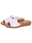 Strass Casuale Sandali col Tacco Zeppa