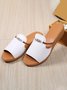 Strass Casuale Sandali col Tacco Zeppa