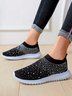 Strass Design Portatile A piedi Di peso leggero Flyknit Scarpe da ginnastica